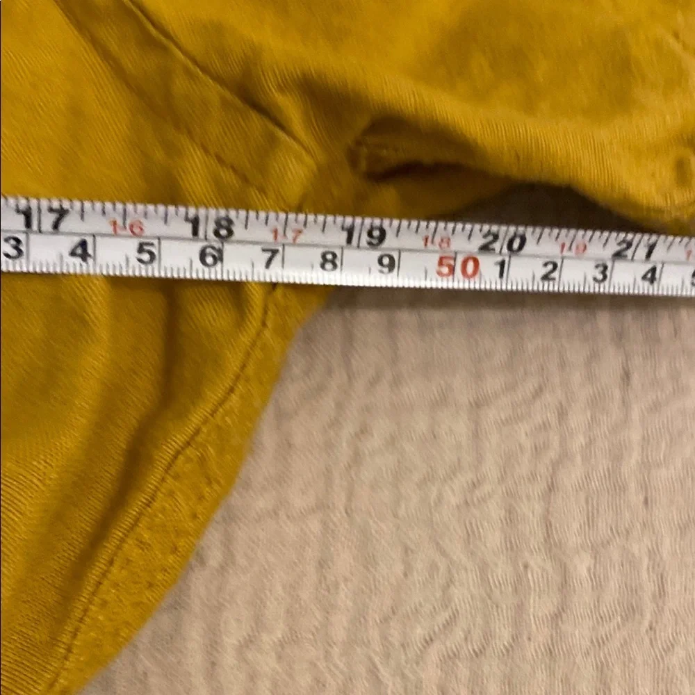 Banana Republic Mustard Button-Up Linen Safari Romper with Belt. Size Xs